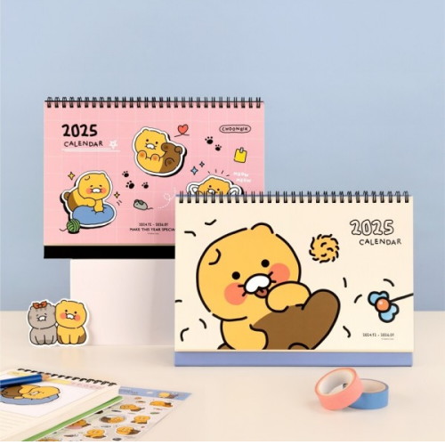아이콘스 카카오프렌즈 2025 춘식이 오디너리 베이직 탁상 캘린더