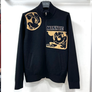 디즈니골프  울 캐시미어 혼방 하이넥 풀집업 점퍼 니트 가디건 DO4LKG033