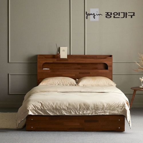 장인가구 메이비 수납 LED침대 S