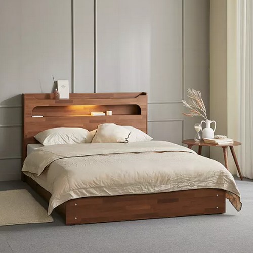 장인가구 메이비 수납 LED침대 Q
