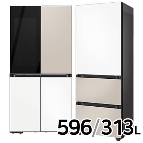 삼성전자 비스포크 키친핏 새틴 RF60DB9342AP (베이지+화이트) + RQ33DB74C1AP (화이트+베이지)