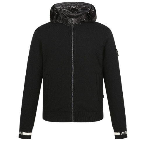 핑  등판 구스 다운 집업 니트 가디건 111D4SD701_BK