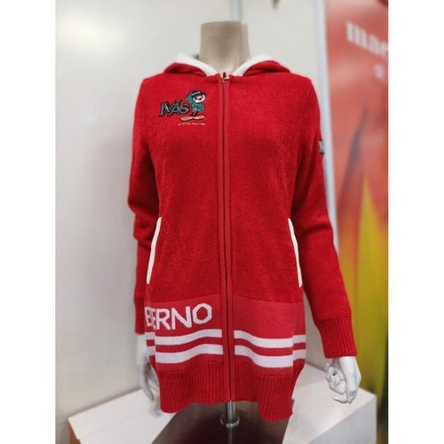 마코  장기장 후드패턴배색 풀오픈 가디건 MOW4SG71