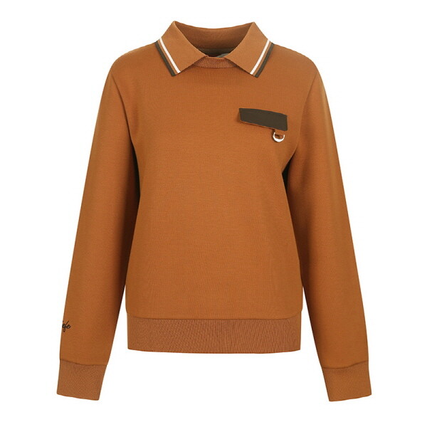 벤제프 사선조직 밑단시보리배색 카라 티셔츠 BP5MWTS706