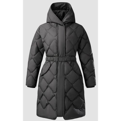 코오롱 코오롱스포츠 벨티드 후드 롱다운 TVJDW24512BLK