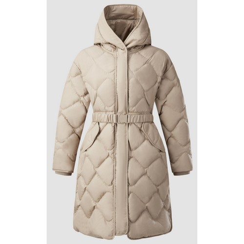 코오롱 코오롱스포츠 벨티드 후드 롱다운 TVJDW24512BEI