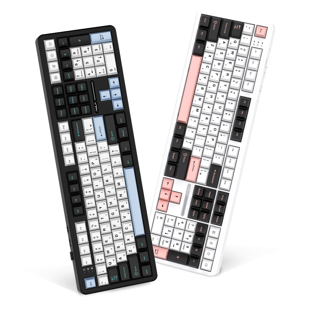 AULA  F108 유무선 기계식 올리비아 화이트 한글