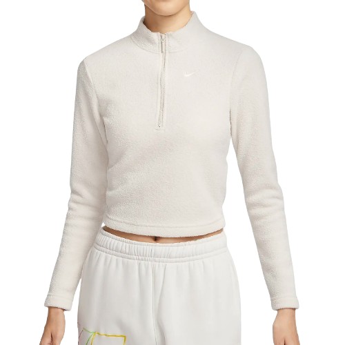 나이키  피닉스 플러시 슬림 긴팔 코지 플리스 하프집 탑 FV8029-104