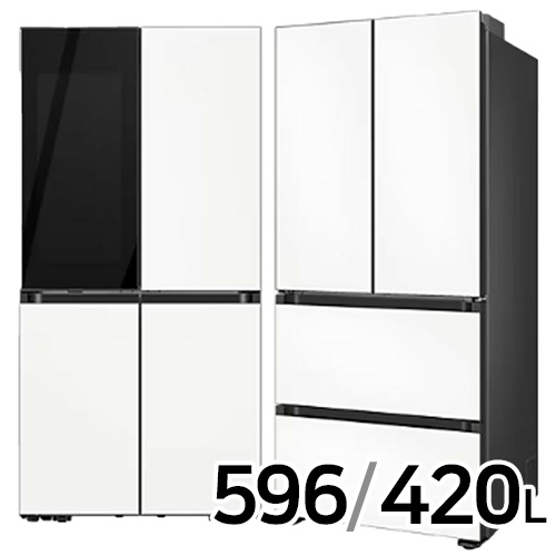 삼성전자 비스포크 키친핏 새틴 RF60DB9342 + RQ42DB94R2AP (화이트)