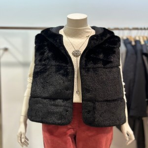 벨라디터치 퍼 패딩 조끼 V9E4VT22