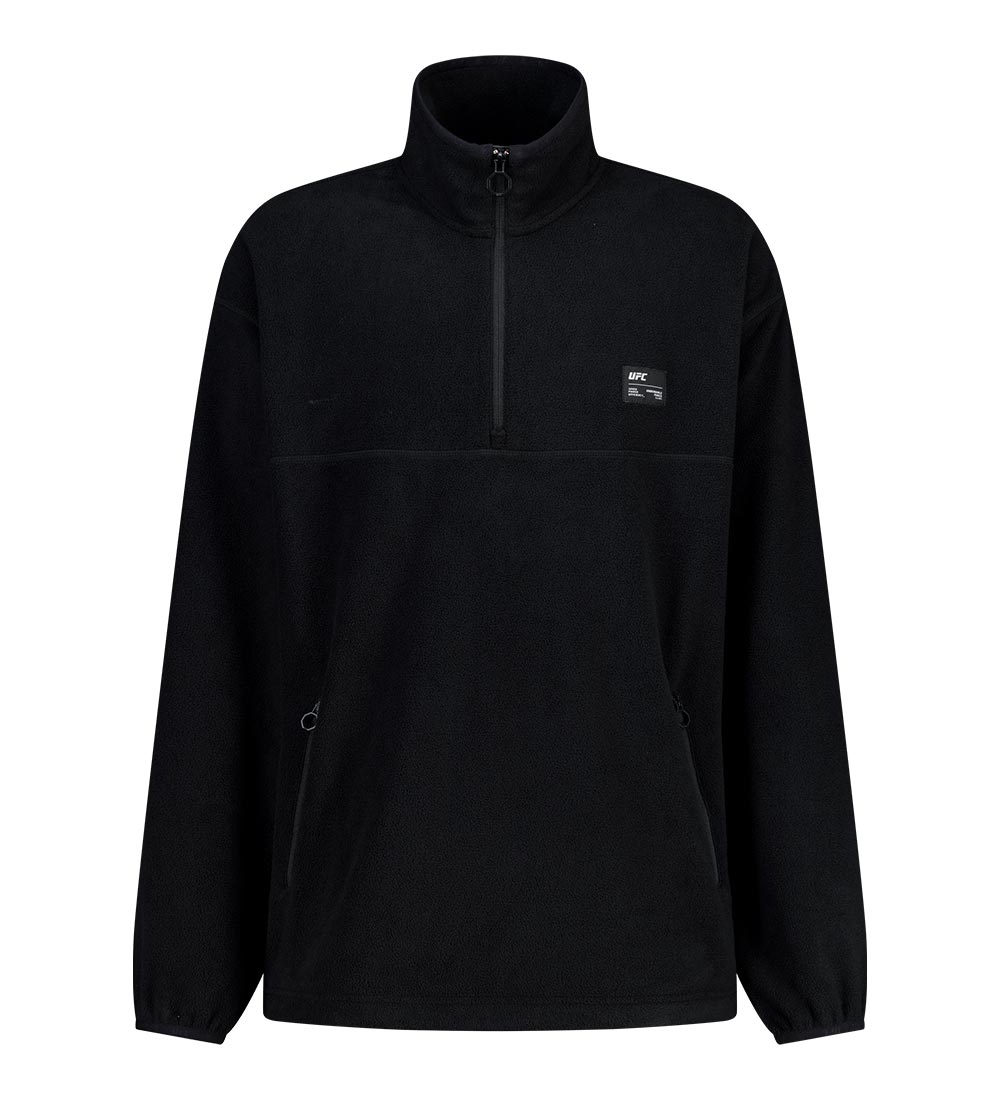 UFC  폴라텍 오버핏 하프집업 맨투맨 U2SWV3105BK