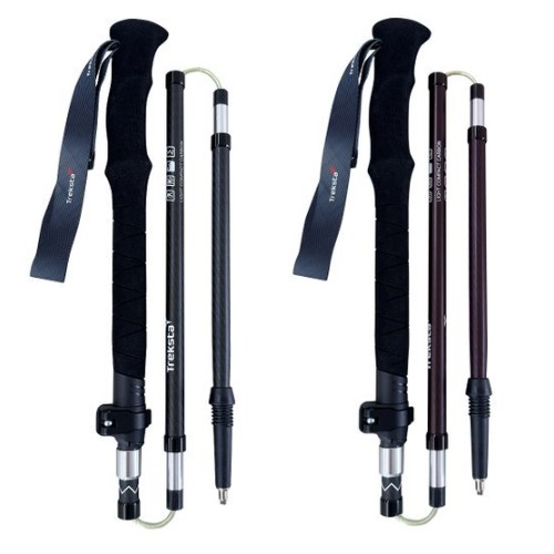 트렉스타 라이트 콤팩트 5단 일자 카본 스틱 세트 버건디