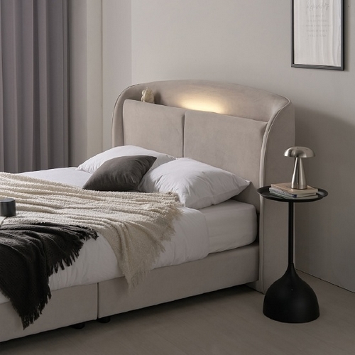 보니애가구 데바 모션 평상형 패브릭 LED침대 SS