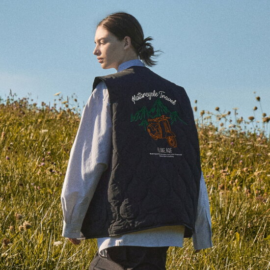 플루크(FLUKE) 트래블러 엠보더리 퀼팅 베스트 FVT207