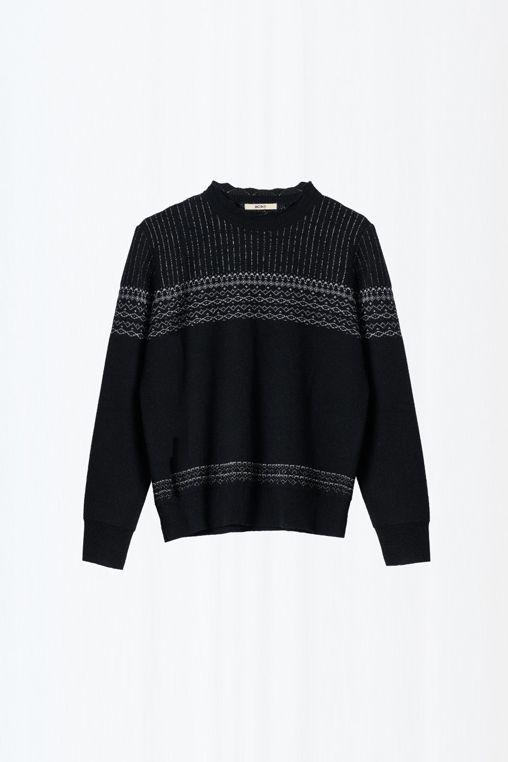 BCBG 블링 글리터 웨이브 넥 니트 B4WAK421