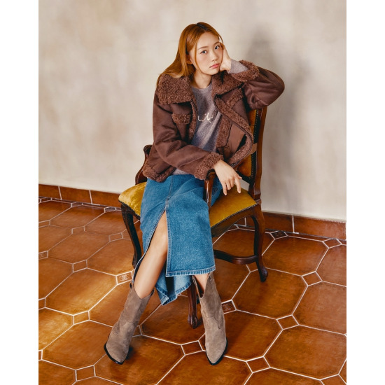 플라스틱아일랜드 여성 집업 무스탕 점퍼 PQ4MZ081