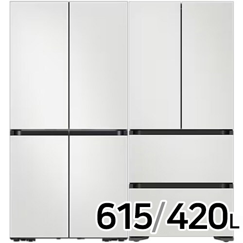 삼성전자 비스포크 키친핏 코타 RF60DB9KF1AP + RQ42DB94R2AP (화이트)