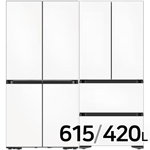 삼성전자 비스포크 키친핏 새틴 RF60DB9KF1AP+ RQ42DB94R2AP (화이트)