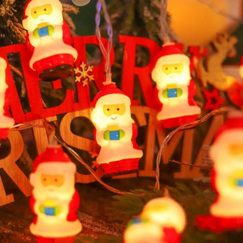 쭈니스토리지  LED 크리스마스 스탠딩 산타 와이어 전구 3m