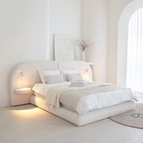 데일리리빙 플로어 조야패브릭 호텔 LED침대 Q/K