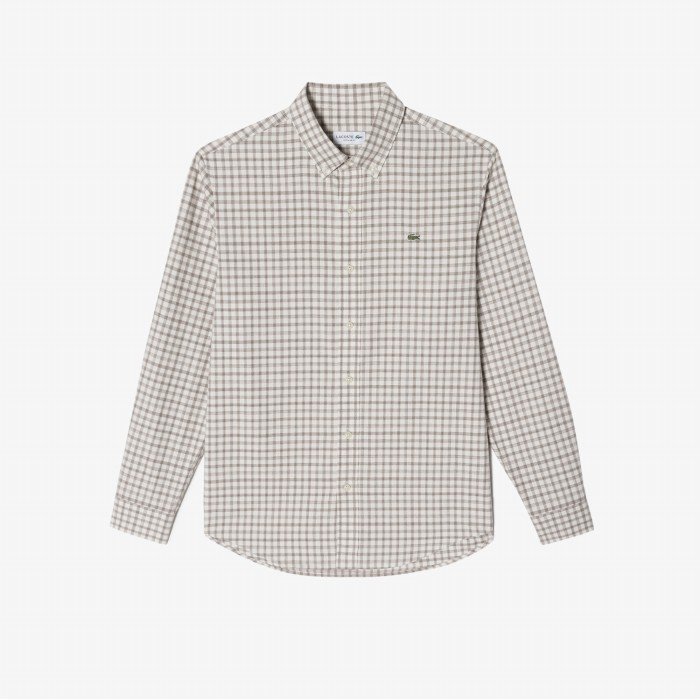 라코스테 플란넬 그리드 셔츠 CH701E-54N 02S
