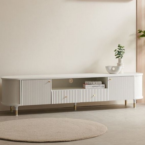 파로마 이즈 라인 서랍 도어 템바보드 거실장 2000