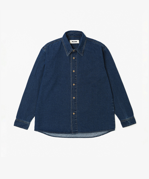 플랙 데님 베이직 셔츠 PWTF3LSL43M