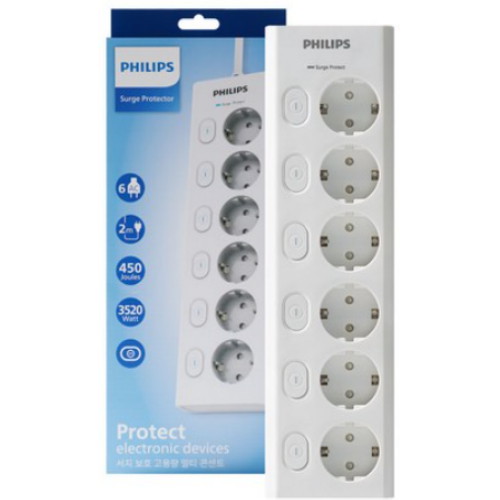 필립스  6구 서지보호 맥스 멀티탭