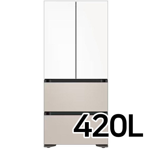 삼성전자 비스포크 AI 김치플러스 키친핏 새틴 RQ42DB94J2AP (화이트+베이지)