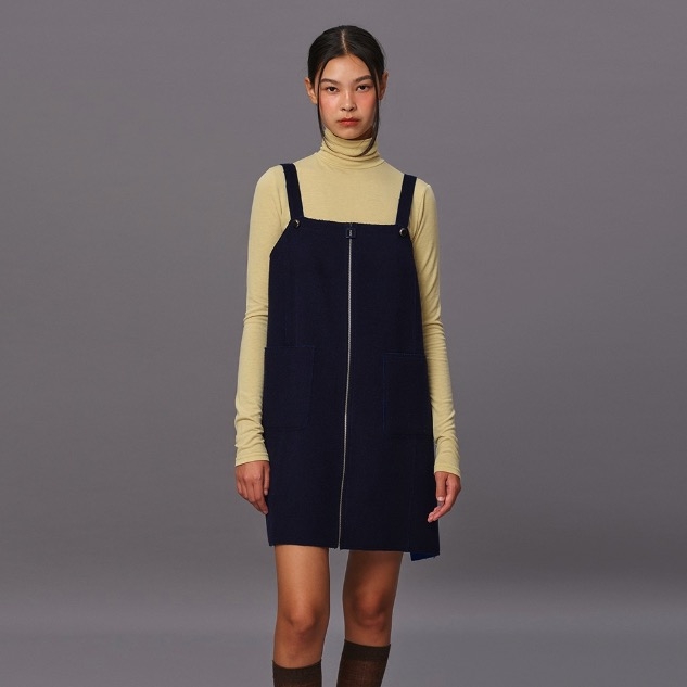 씨씨콜렉트 울 블렌드 슬리브리스 미니 원피스 C244MSE711