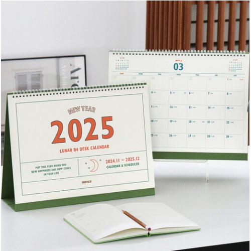 인디고  2025 루나 레트로 대형 B4 탁상 달력
