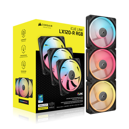 CORSAIR  iCUE LINK LX120-R RGB STARTER KIT Reverse