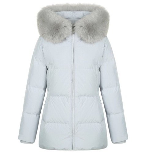 핑  폭스퍼 후드 슬림 덕다운 점퍼 121D4JP484_GY