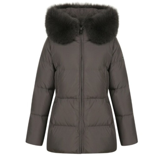 핑 폭스퍼 후드 슬림 덕다운 점퍼 121D4JP484_BR