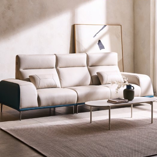 쉐우드가구 데릭 이태리 천연통가죽 소파 4인용