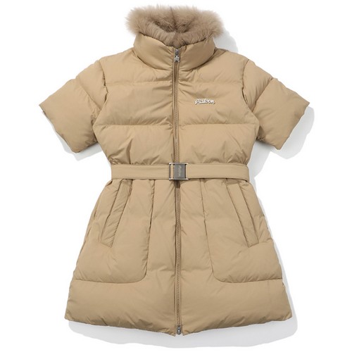 말본골프  벨티드 숏 슬리브 다운 자켓 M4422PDJ13BEI