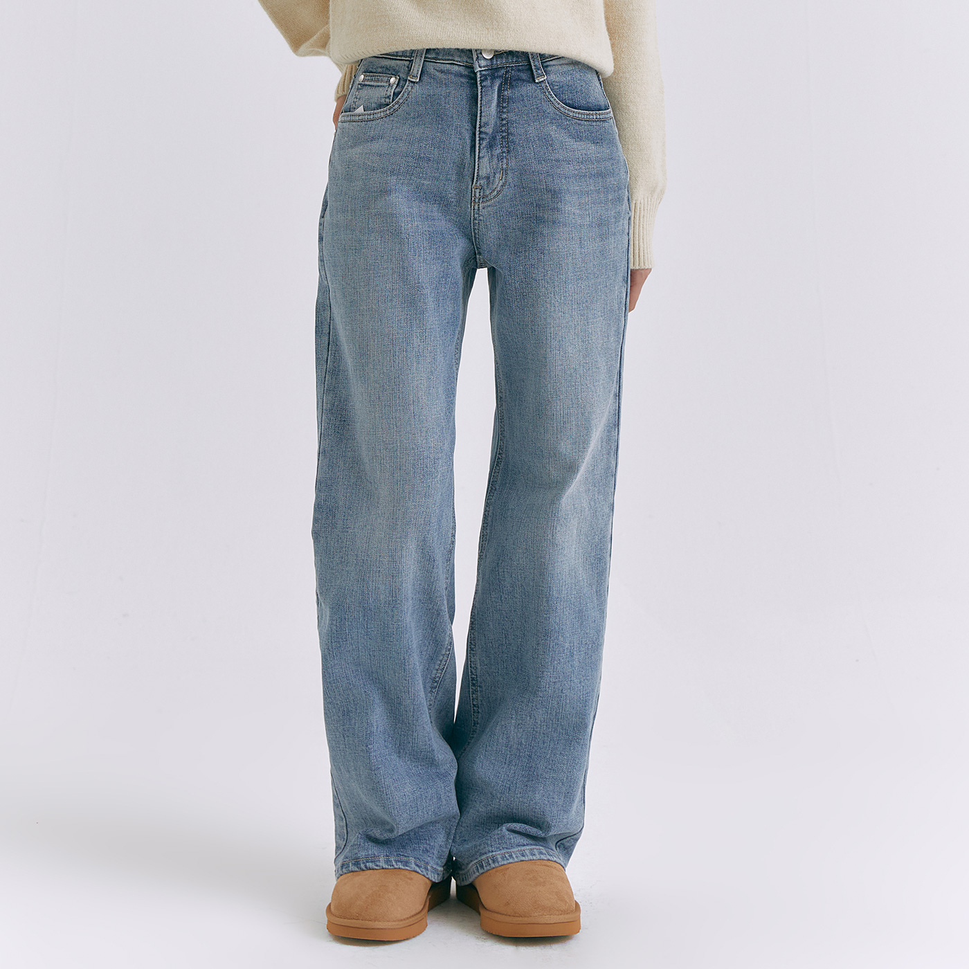 로엠 Fitme 와이드 데님 기모 RMTJE4VG04