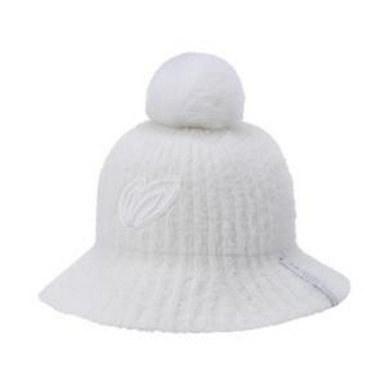 마스터바니에디션  퍼 방울 로고 니트 버킷햇 421C4CP676_WH