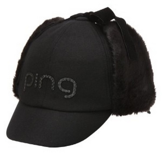 핑  앞뒤챙 퍼귀달이 리본 볼캡 121B4CP655_BK