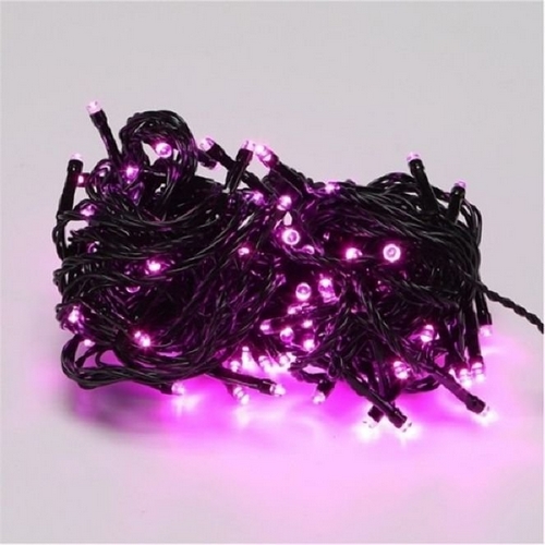 비츠온  LED 크리스마스트리 전구 연결형 흑색선 핑크색 96구