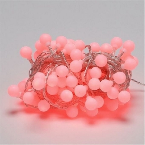 비츠온  LED 크리스마스트리 앵두볼 전구 투명선 적색 96구