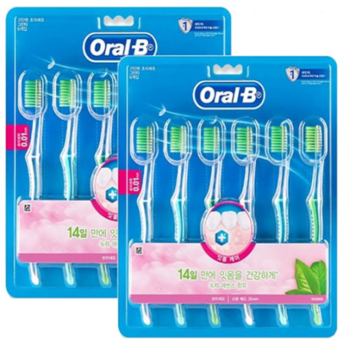 브라운 오랄비 고탄력 초미세모 그린티 칫솔