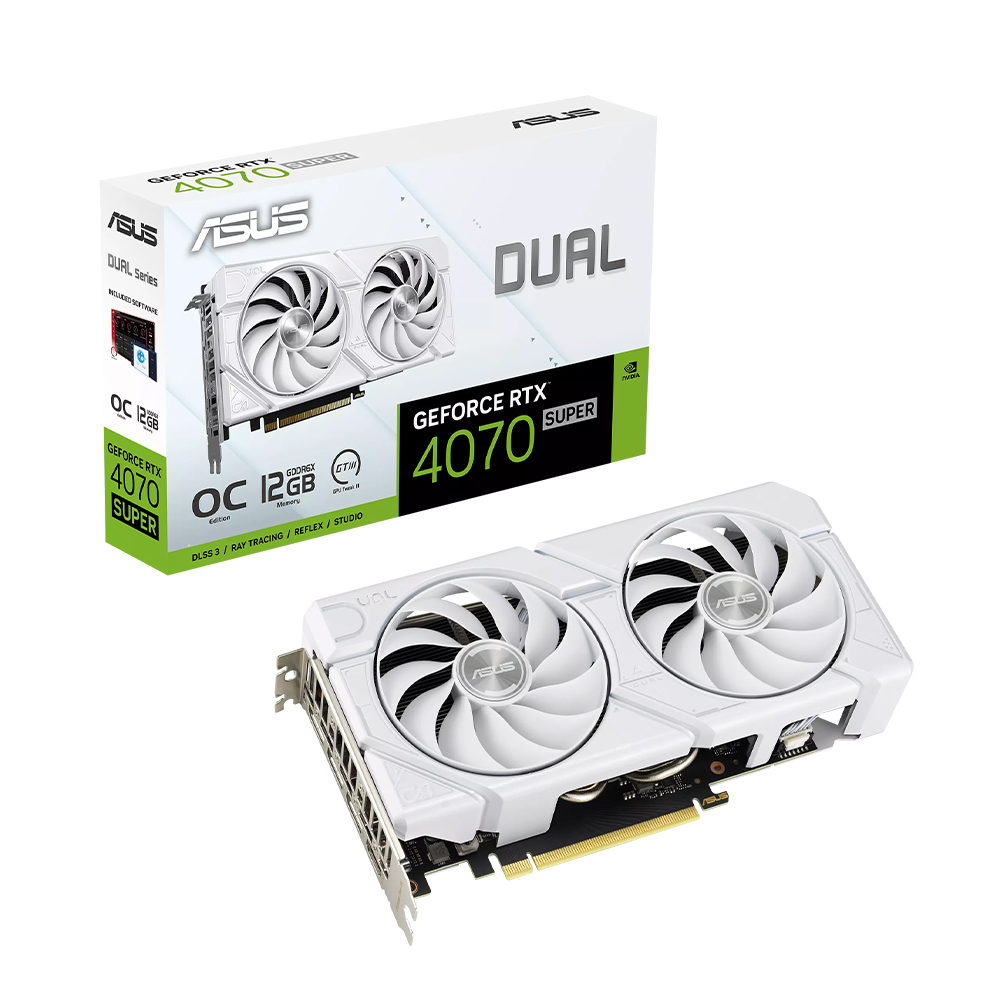 DUAL  지포스 RTX 4070 SUPER O12G EVO OC D6X 12GB White 인텍앤컴퍼니