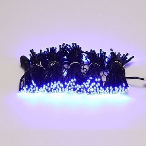 비츠온  LED 크리스마스트리 전구 연결형 흑색선 청색 300구