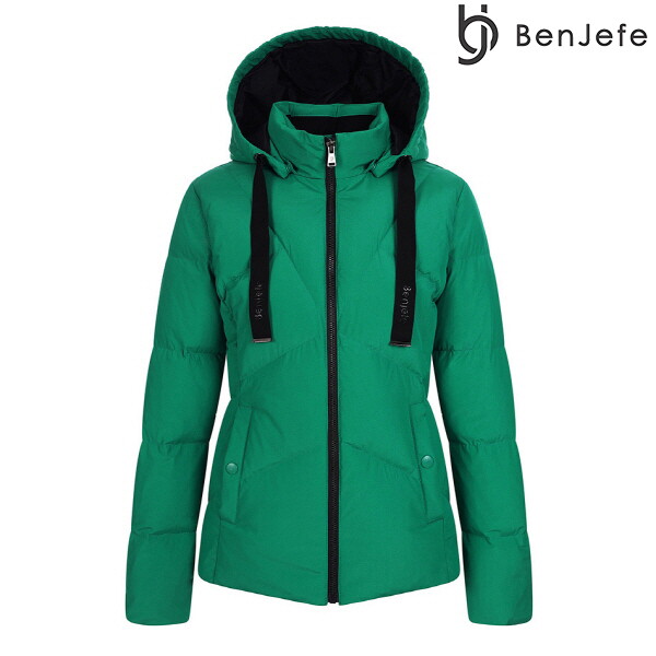 벤제프 후드 스트링 중기장 다운 점퍼 BP5MWDW808