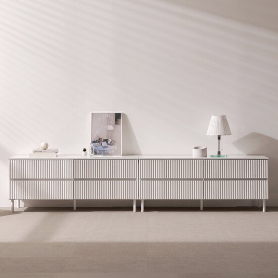 BIF보루네오 마르체 밀로 템바보드 수납 서랍 거실장 2400