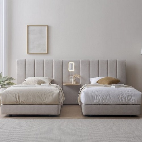 에몬스홈 피오르도 패브릭 호텔형 트윈 침대 SS+SS+협탁