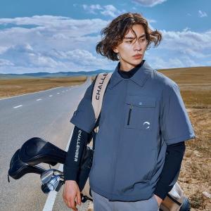 챌린저  아웃포켓 카라넥 경량패딩 반팔 스윙자켓 CHD3MJK4301CH