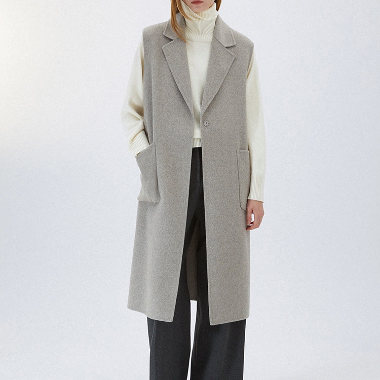 리스트 여성 울 혼방 벨티드 베스트 TWHVTO82030