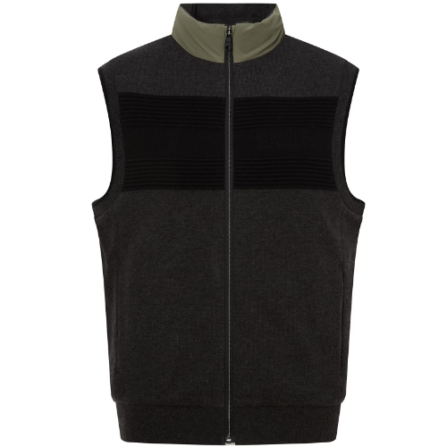 LF 헤지스골프 컬러배색 울혼방 니트베스트 HUSW4D771K2